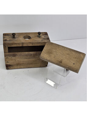 Vintage Wooden Butter Mold Press Primitive Farmhouse Kitchen Tool Rustic Decor